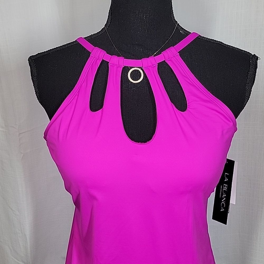La Blanca Island Goddess Underwire Keyhole Tankini Top - Picture 6 of 16
